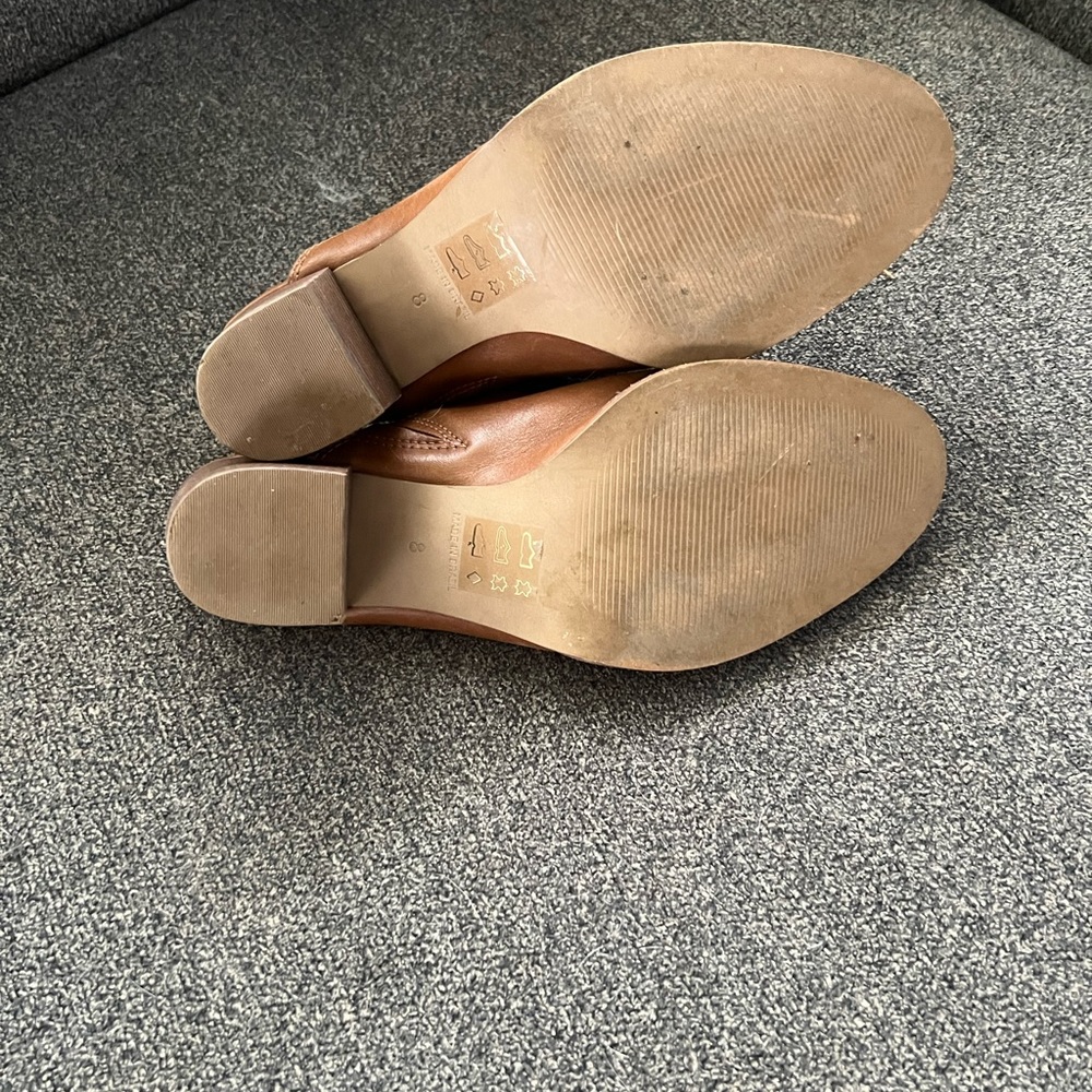 Madewell Harper leather mule size 8 fits like 7.5